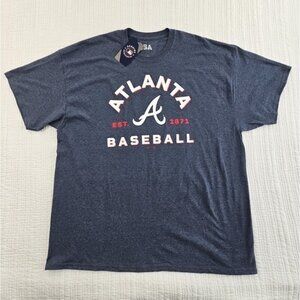 NEW CSA Atlanta Baseball T Shirt Men's 2XL Heather Blue Short Sleeve NWT
